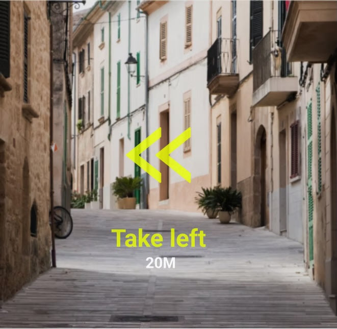 AR overlay of navigation