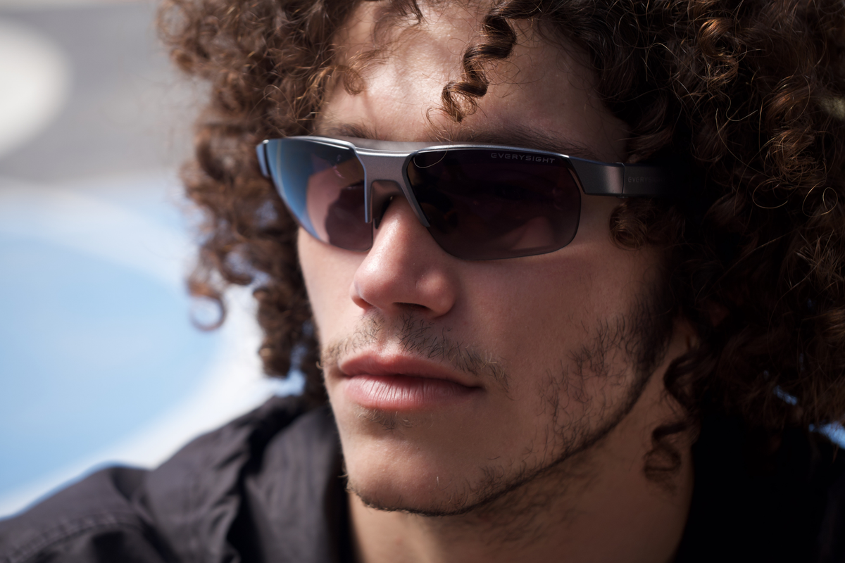 Man wearing Maverick Sport Glasses