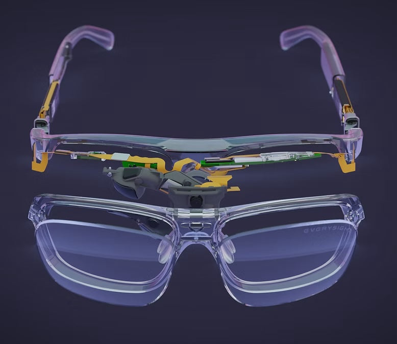 Maverick Glasses showing technology inside