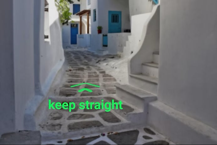 AR overlay of directions