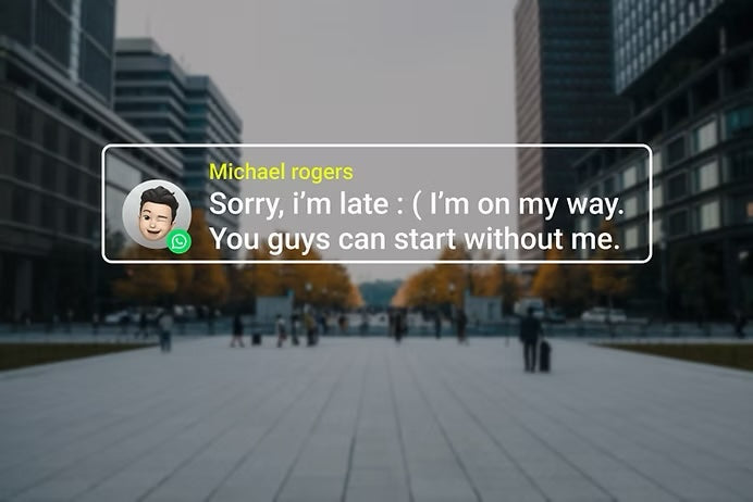 AR Overlay of a text message